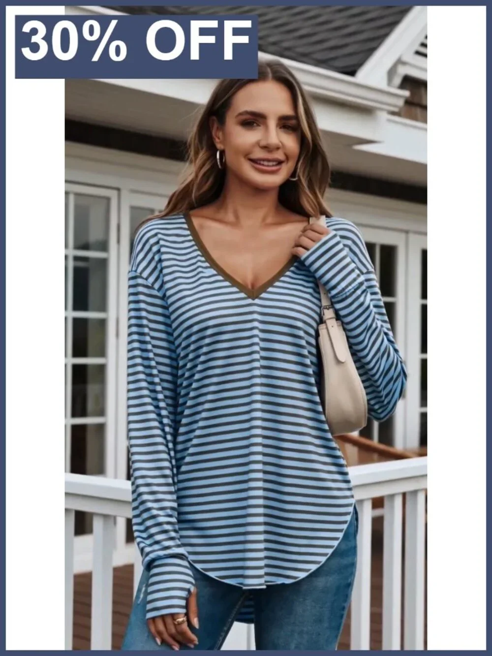 N/A oversized striped
